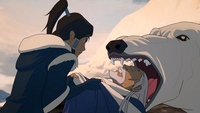 Korra threatens Judge Hotah