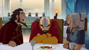 Bumi y Kya molestando a Tenzin