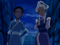 Katara and Yue unimpressed