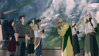 Aiwei welcomes Korra and her party