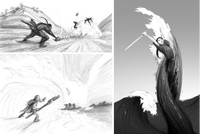 Bending early development concept art