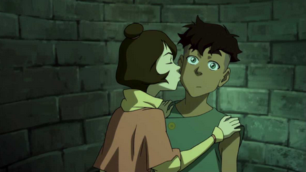 This is when Kai is trying to free jinora in season 3 episode 7