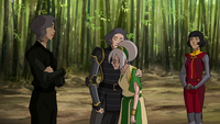 Toph and Lin reconciling