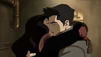 Mako and Asami kiss