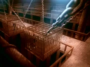 The cell that was suspended above the prison.