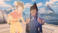 Korra facing the jars