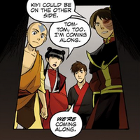 Aang, Mai, Kei Lo, and Zuko decide to explore the tunnel