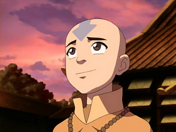 aang grows hair