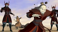 Haru strikes the warden