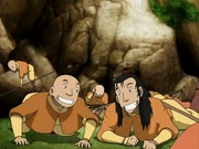 Roku and Gyatso training together at the Southern Air Temple.