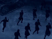 Members of the Dixia and Hei Shichang gang, run towards the Mousha Quan headquarters.