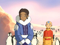 Sad Katara and Aang