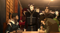 The Wolfbats confronting Korra