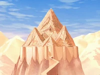  on rakennettu  nostattamalle vuorelle.