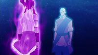 Korra encounters Aang