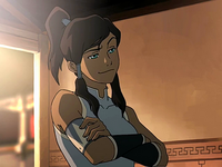 Korra looking smug