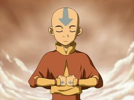 Aang meditates