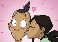 Kaya kissing .