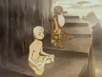 Pathik und Aang meditieren