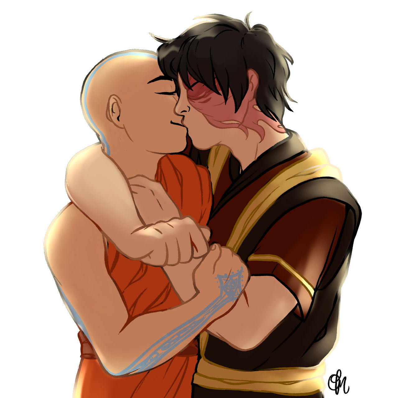 avatar the last airbender toph and aang kiss