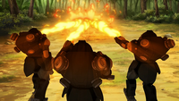 Mecha suits with flamethrowers