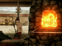 Sokka shoveling