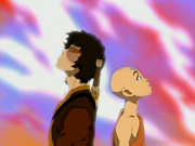 Aang und Zuko im Feuer