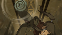 Korra discovering her airbending