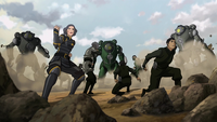 Beifongs versus Earth Empire soldiers