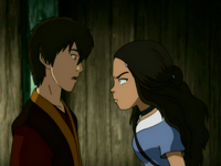 Katara threatens Zuko