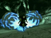 Azula's blue fire jets