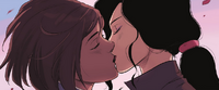 Korra and Asami kiss