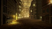 Walking the dark streets.