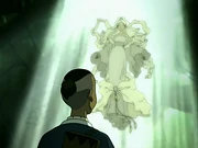 Sokka sees Yue's spirit