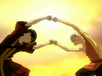 zuko and aang dragon dance