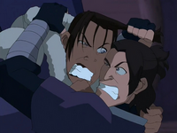 Sokka and Hahn fight