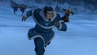 Tonraq and his friends attack the Red Lotus