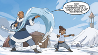 Katara trains Korra