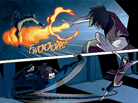 Zuko and Kori fighting