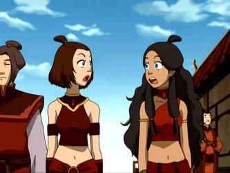 Suki und Katara im Stil der Feuernation