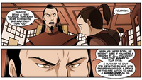 Ozai reprimanding young Zuko