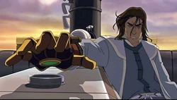 ... flieht er mit seinem Bruder Tarrlok, der das Boot...