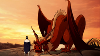 Zuko mounts a dragon