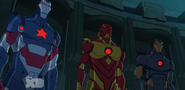 From left to right Iron Patriot, Deep-Space, and Stealth armors