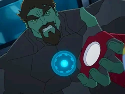 Tony affected by gamma radiation
