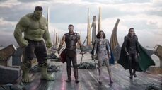 Hulk, Thor, Walküre, Loki Regenbogenbrücke