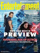 Entertainment Weekly Cover Hawkeye, Quicksilver, Scarlett Witch