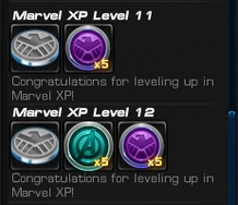 Notification of Marvel XP Rewards