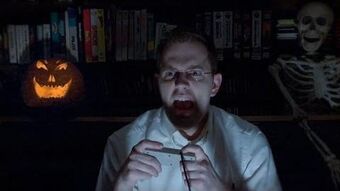 Angry video game nerd deals ghosts and goblins