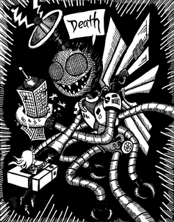Mike Matei's concept drawing of Death Mwauthzyx via his sketchbook